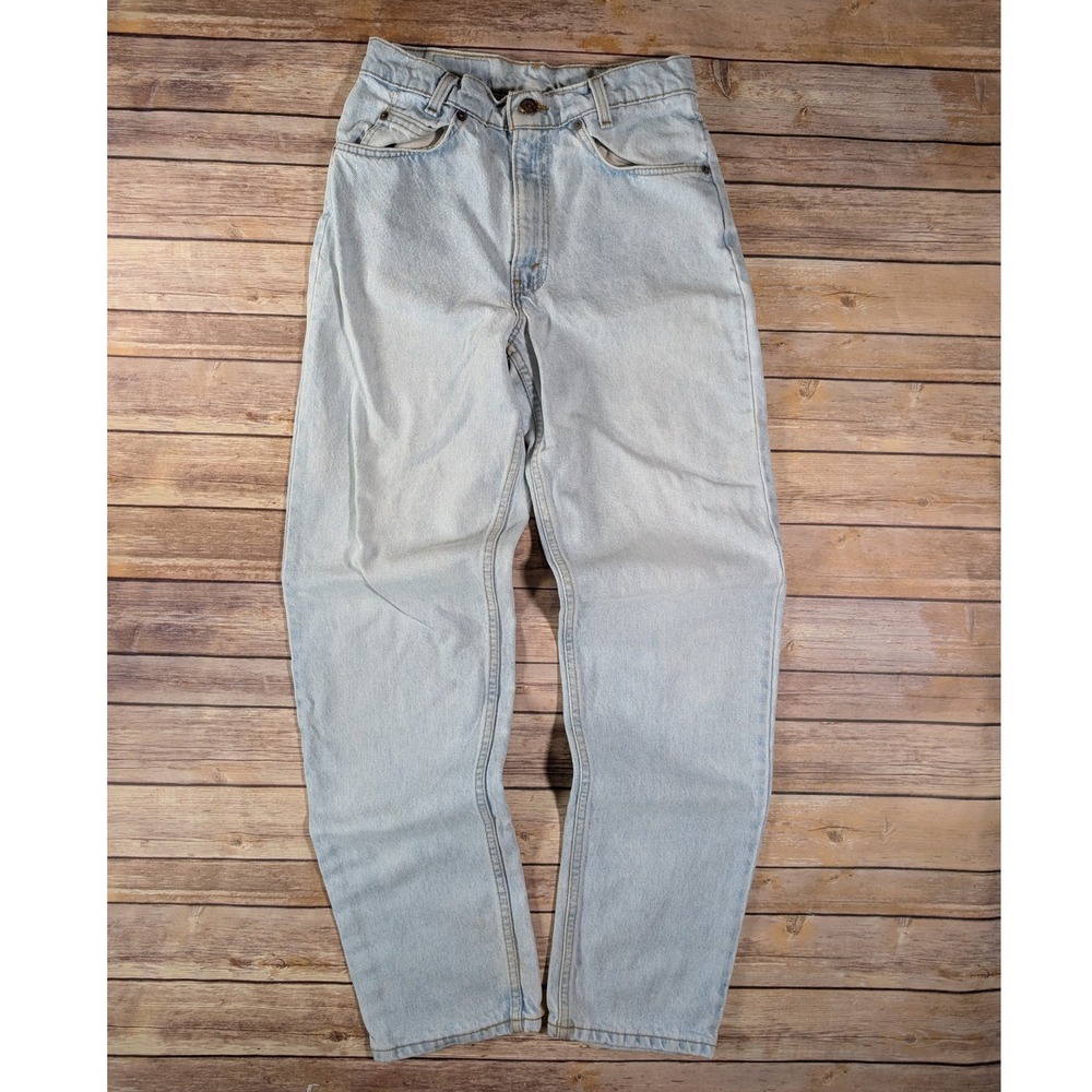 Vintage Levi's 550 Orange Tab Jeans 29x32 Made in USA Relaxed Fit Light Wash